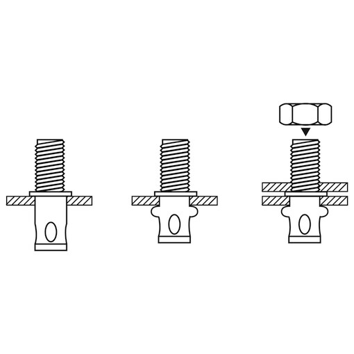 Vis à riveter , tête plate | Berner®
